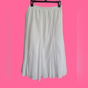 Alfred Dunner Classic White A-Line Skirt